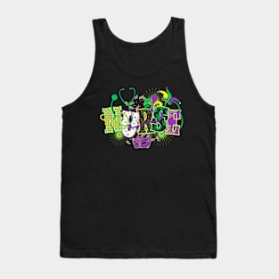 Mardi Gras Nurse Costume Carnival Party Rn Hospital Staff Tank Top